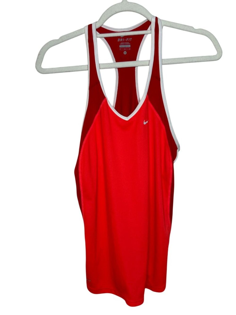 Nike Dri-FIT Red White Racerback Athletic Tank Top Size Medium